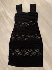 ENFOCUS Studio Size 4 Cocktail Little Black Tiered Lace Party Evening Dress prom