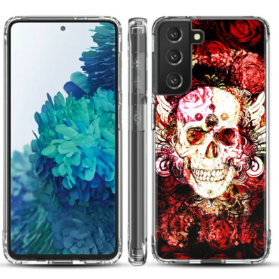 Bumper Case for Samsung galaxy S21+ 5G - Rose Skull