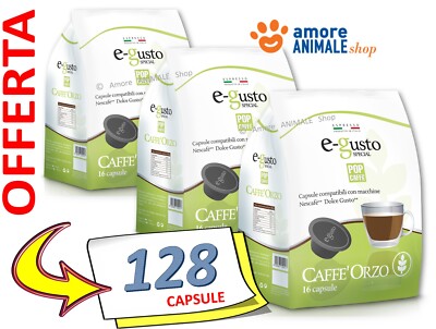 128 Kapseln   POP Kaffee E-GUSTO GERSTE Pads Kompatibel Mit Nescafé Dolce Gusto