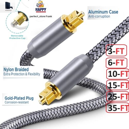 Cable óptico Toslink audio digital fibra óptica cable Dolby DTS  - Imagen 1 de 7