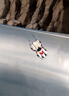 VINTAGE SPEED RACER Hand Painted Animation Production Cel w/ background - MACH 5