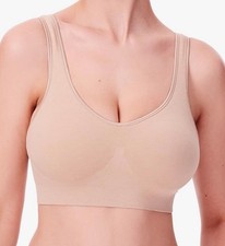 BALI Comfort Revolution Flex Seamless Wirefree Shaping Bra Nude Beige Women Sz S