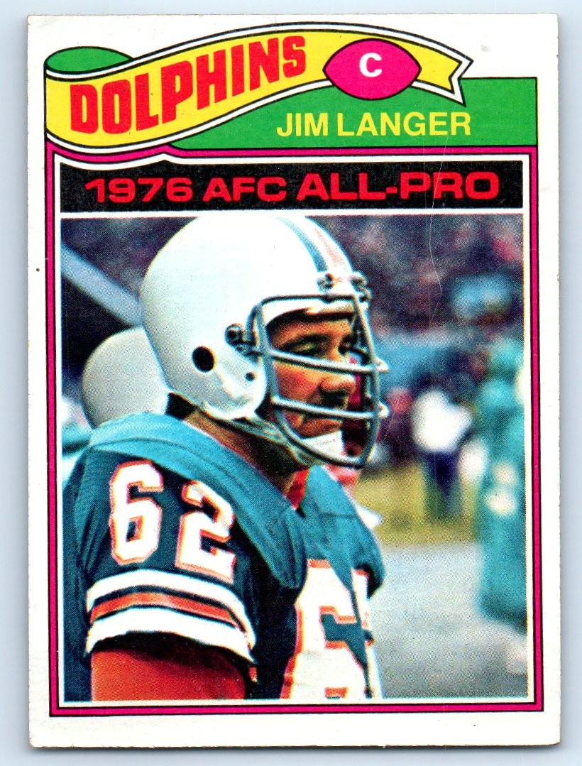 1977 Topps #390 Jim Langer Miami Dolphins