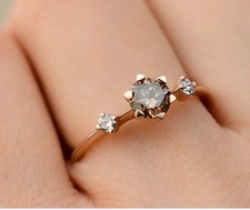 1Ct Lab-Created Chocolate Diamond Engagement Wedding Ring 14K Rose Gold Plated
