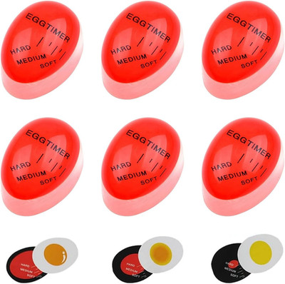 Eieruhr Zum Mitkochen, 6 Stück Eggtimer, Eierfarbe Andern Timer, Timer für Gekoc