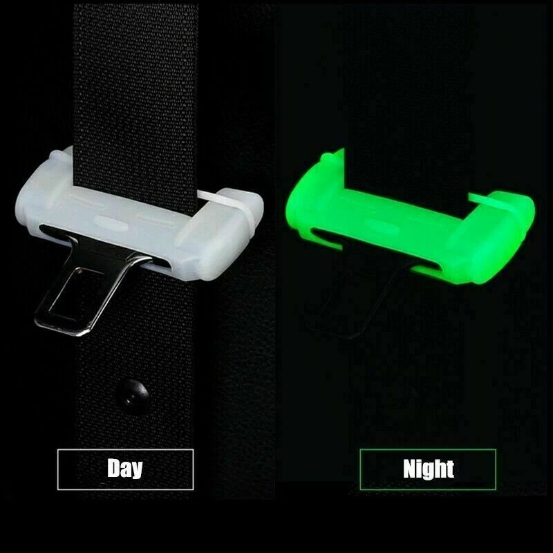 4 peças cinto de segurança interior de carro fivela clipe silicone capa protetora anti-riscos - Imagem 3 de 4