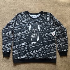 Star Wars Darth Vader Sweatshirt Black/White Juniors Size XL 15/17
