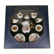 MW Reutter German Porcelain Miniature Doll Tea Set Porzellan New