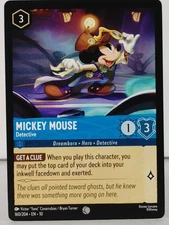 Mickey Mouse - Detective - LORCANA - Whispers in the Well - 160/204 - singles