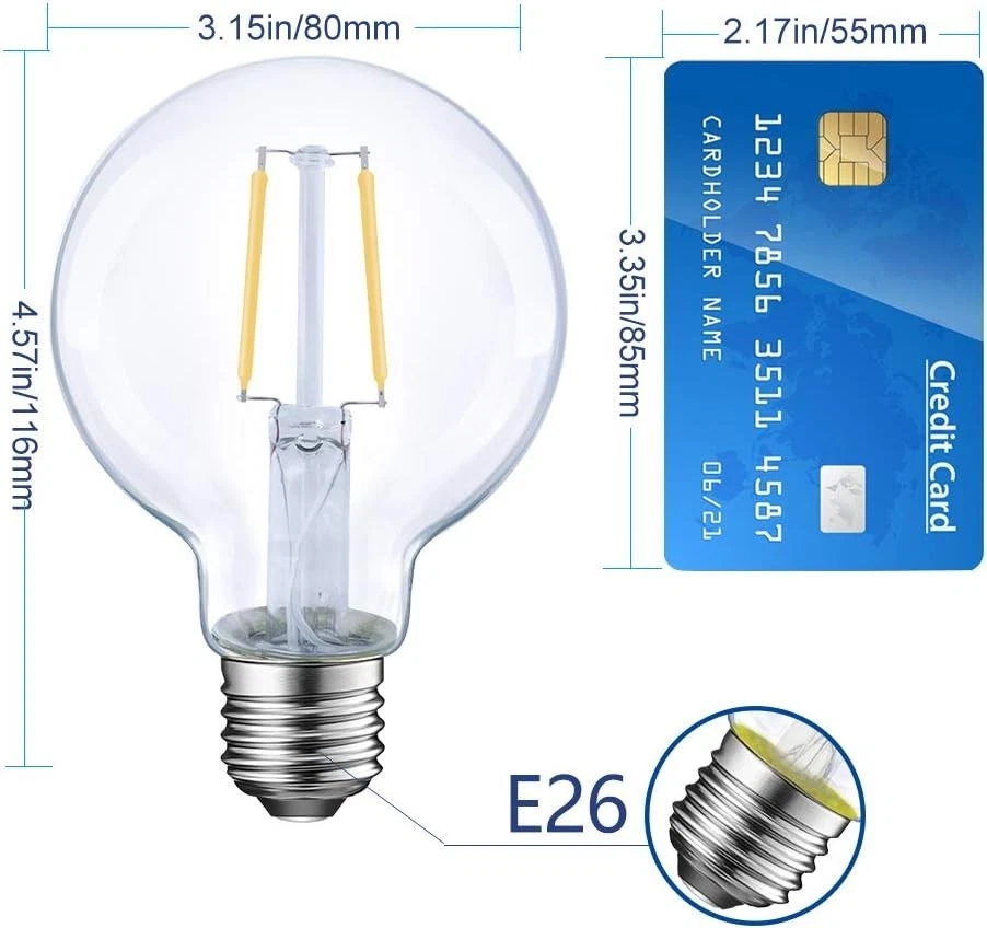 Vintage Globe LED Light Bulb 12-Pack - Image 4 of 4