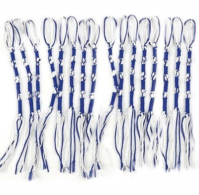 Cyprinus Carpio Jewish Traditional Tzitzits Set for Pants/Jeans Royal Blue 
