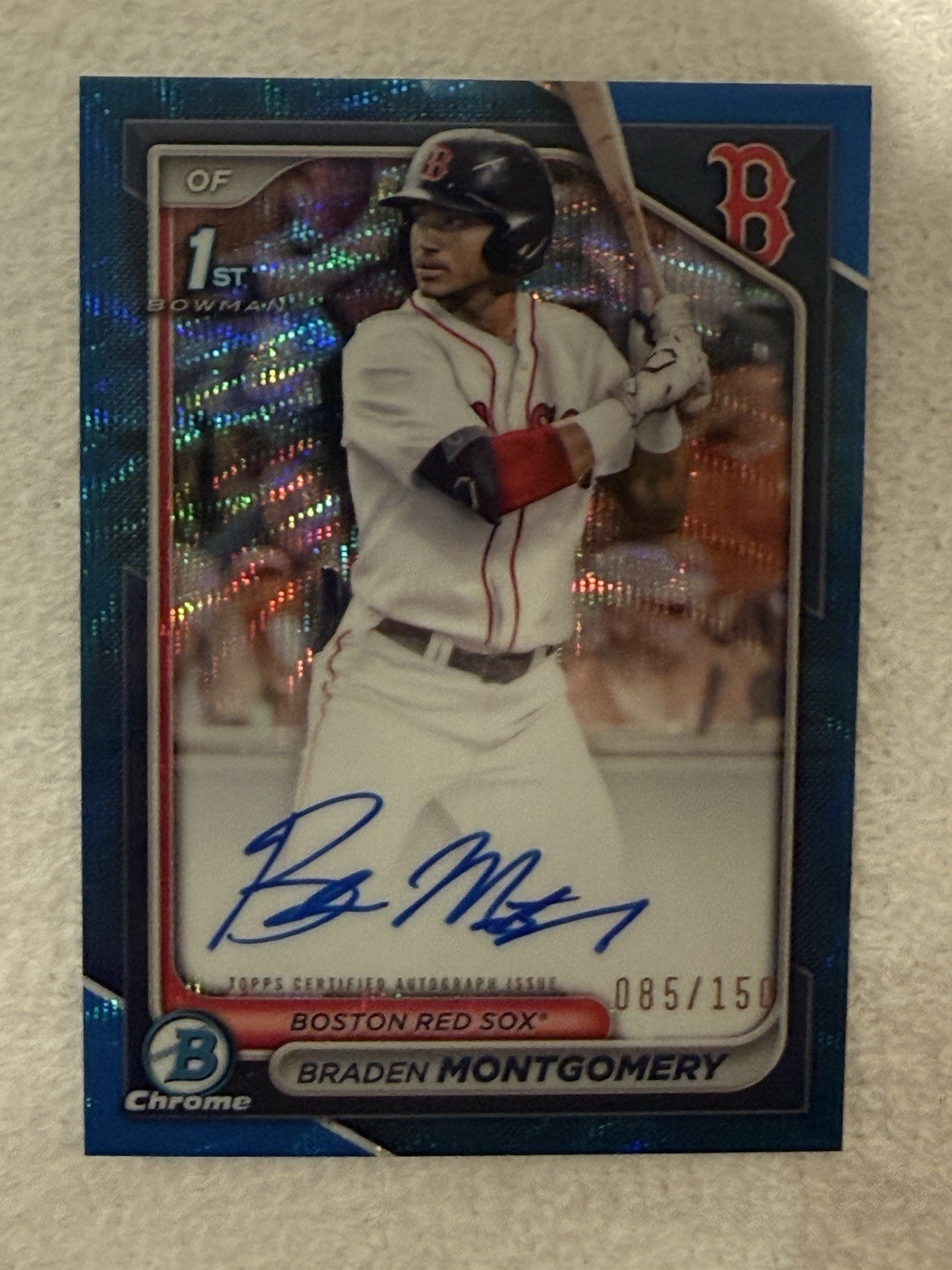 2024 BOWMAN DRAFT CHROME AUTO #CPABM BRADEN MONTGOMERY BLUE WAVE /150