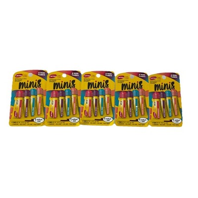 New Carmex 5 Tubes Strawberry Mint Peach Berry Lip Balm - 5 Pack (20 Total Tubes
