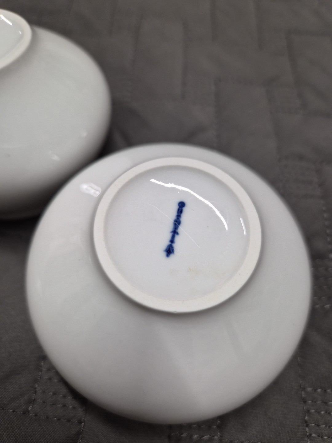 ARKADIA by KPM Berlin Porcelain Souffle cups And Spoon 