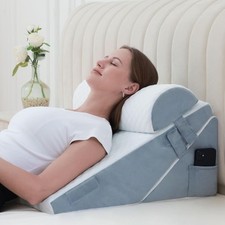Bed Wedge Pillow for Sleep Apnea - 3PCS 10Inches Wedge Pillow for Acid Reflux Re
