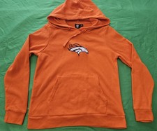 Denver Broncos NFL Women  s S Team Apparel Logo Thermal Orange Hoodie