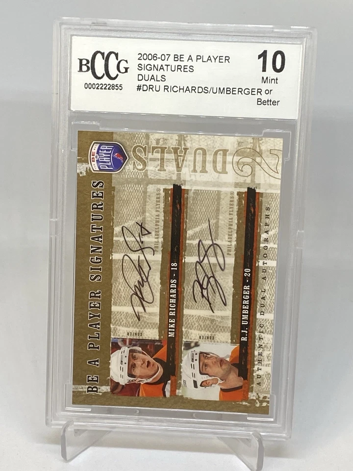 2006 U.D. MIKE RICHARDS R.J. UMBERGER  DUAL SIGN AUTO BCCG 10 GEM MT - Image 3 of 4