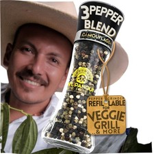 Peppercorn Medley Grinder FOR VEGGIE GRILL Refillable Pepper Grinder Manual