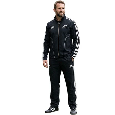 adidas Herren All Blacks Trainingsanzug Jogginganzug Team Sportanzug schwarz - Bild 1 von 4