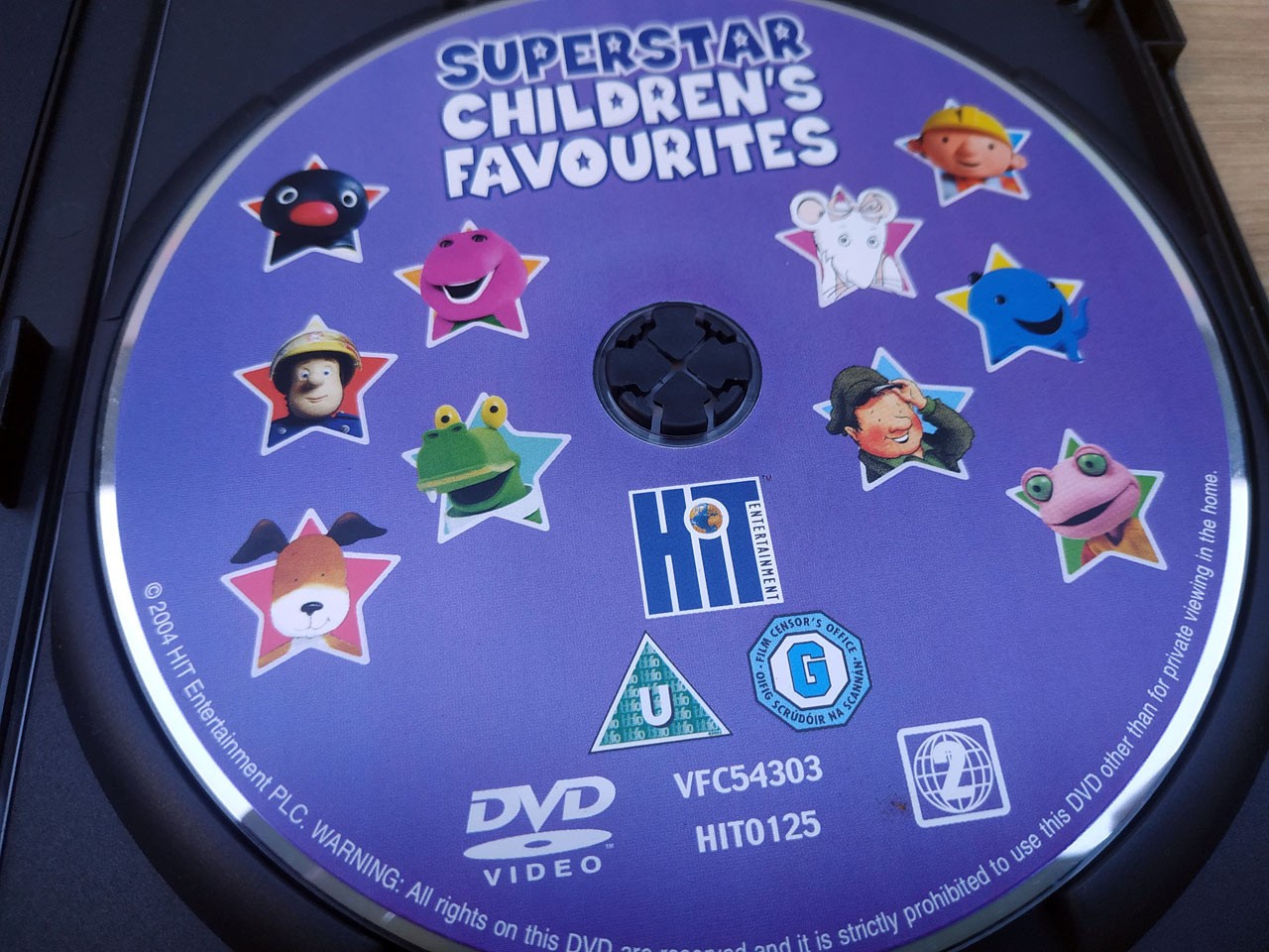 Superstar Childrens Favourites DVD Bob the Builder Pingu 2hours+ CBeebies