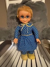 1967 Mattel Mrs. Beasley Doll Completely Restored Talks Apron Collar Glasses