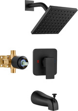 Shower Faucet Set with Tub Spout, Bathtub and Shower Trim Kit with Valve, Single