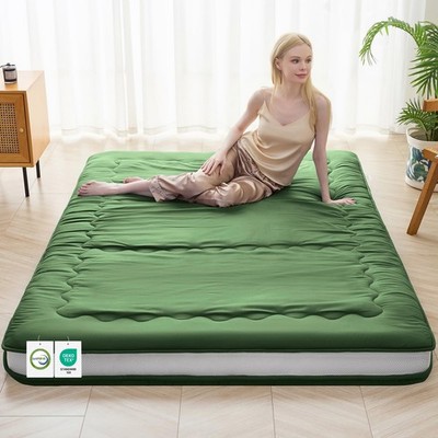 Japanese Floor Mattress, 4'' Japanese Futon Mattress, Foldable & Portable Shik...