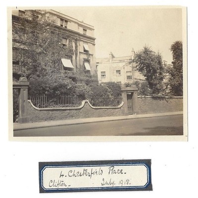 BRISTOL Häuser am Chesterfield Place Clifton - Vintage Foto 1918