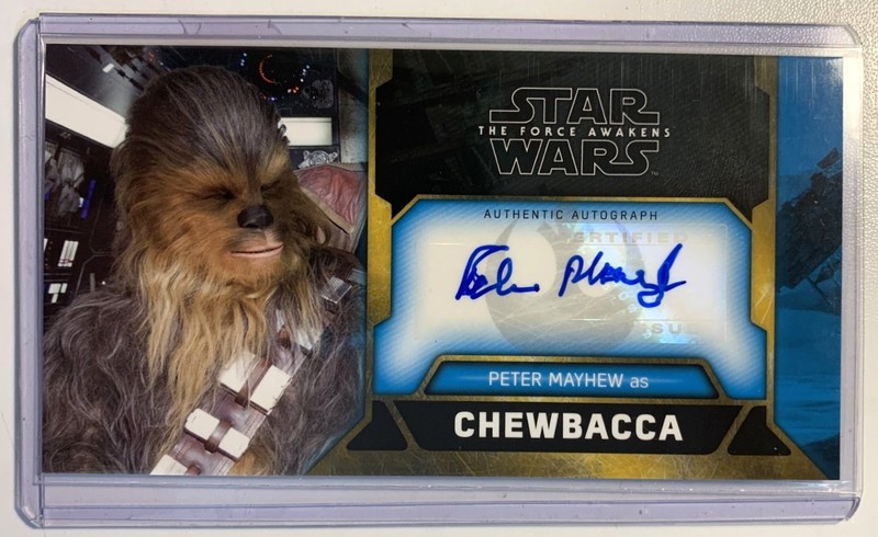 2017 Star Wars Force Awakens Widevision Auto Peter Mayhew as Chewbacca #2/5
