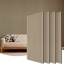 Acoustic Oak Wall Panels Set of 4 - Easy Installation, Enhance Room Aesthetics