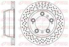 2x Bremsscheibe Hinterachse belüftet 6941.10 REMSA für PORSCHE BOXSTER Spyder