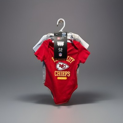 NEW Unisex NFL Kansas City Chiefs 3 Piece Set Creeper One Piece Tees Ultra Game