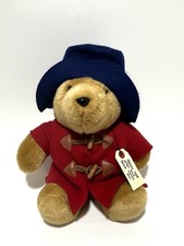 Vintage Eden Paddington Plush Stuffed Red Coat/ Blue Hat 11" Rare