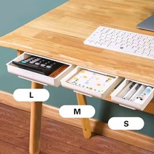 Under Desk/Table Drawer Self-Adhesive Tray Pencil Organizer Hidden Storage Box