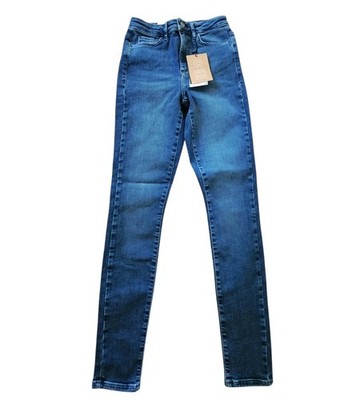 AWARE Vero Moda VMSOPHIA HR Skinny Jeans XS Medium Wash Blue Clean Girl Y2K...