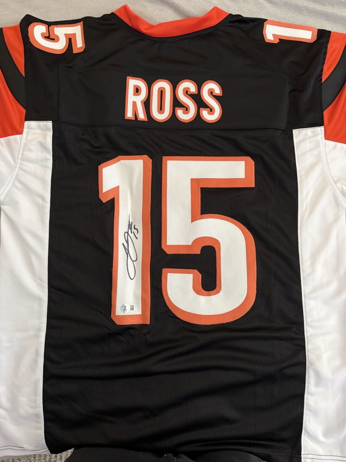 John Ross Custom Bengals Signed Jersey Beckett COA XL