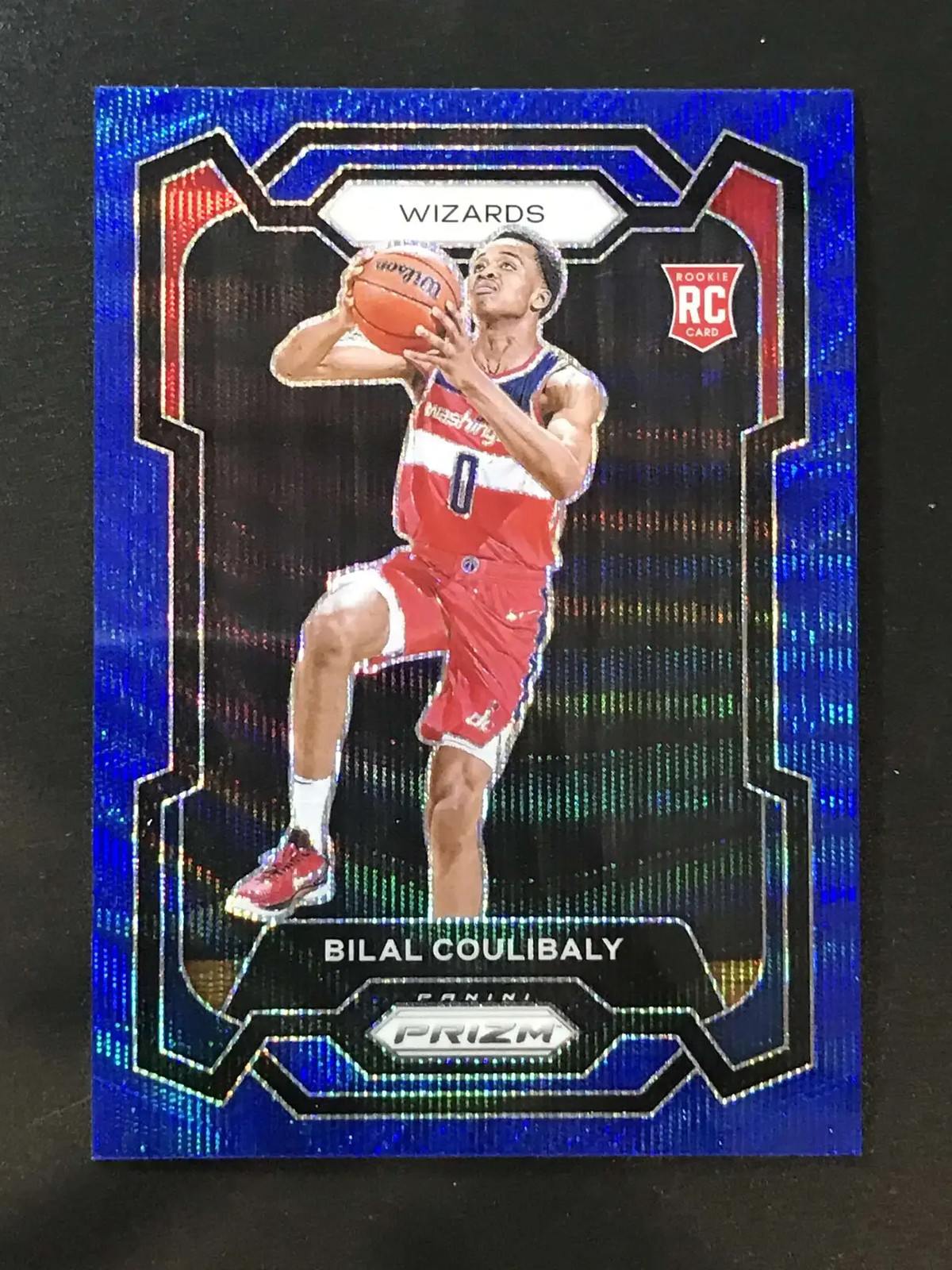 Bilal Coulibaly 2023 Panini Prizm Blue Wave Prizm #153 Rookie RC Wizards -cup