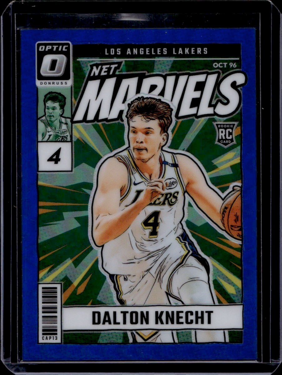 Dalton Knecht 2024-25 Donruss Optic Net Marvels #16 RC Blue Prizm #D 28/49