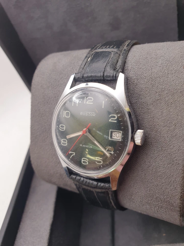 Винтажные механические наручные часы WOSTOK 2214 18 камней Vostok СССР отремонтированные часы - Изображение 4 из 4