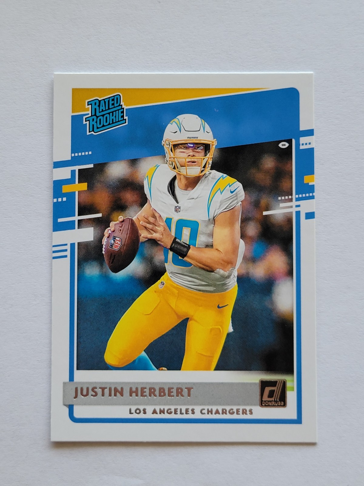 2020 Panini Donruss Rated Rookie Card Base Justin Herbert #303 RC