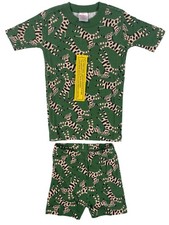 Hanna Andersson Kids 2-Piece Pajama SET Green Zebra Organic Cotton Kids Sz 5 NEW