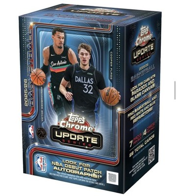 2025-26 Topps Chrome Update Series NBA Blaster Basketball Value Box