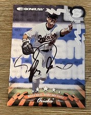 Rafael Palmeiro Autographed 1998 DONRUSS BASEBALL SILVER PRESS PROOF CARD #80