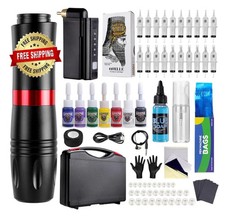 PROFESIONAL Maquina De Tatuaje Kit Para Tatuar Tattoo Rotativa Pluma Inalambrico