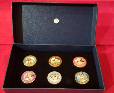 Euro Disney 1992 Opening Day Boxed Pin Set 6 Pins Collectors Edition