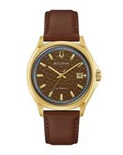 Bulova Tony Bennett NY 97B244 Brown Sapphire Automatic Leather