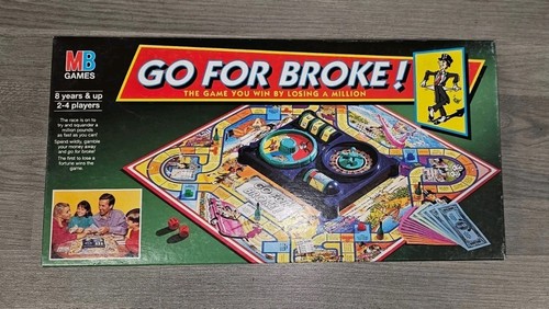 MB Games "Go For Broke!" Vintage Board Game, Original Box 1993 Immaculate