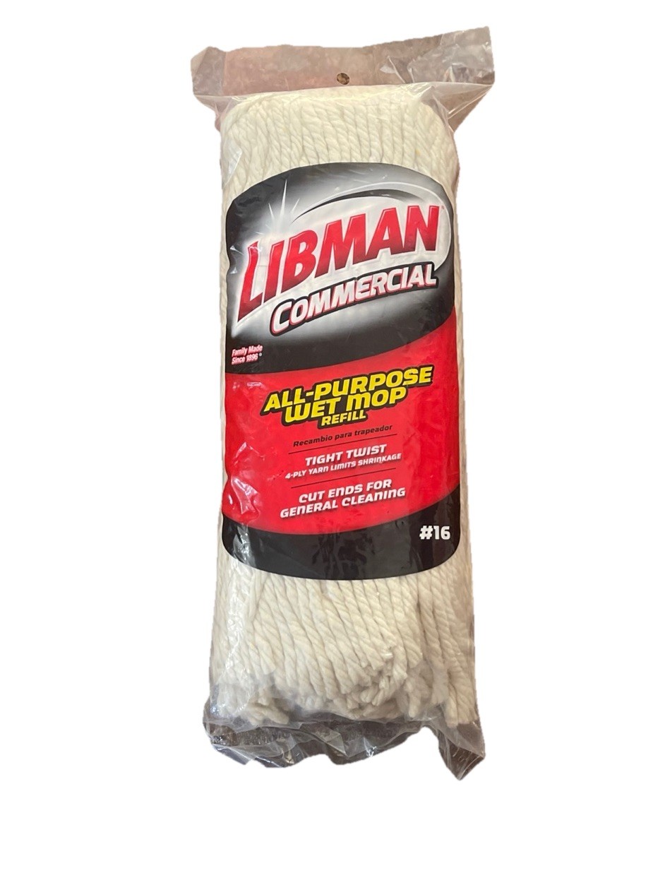 Libman #16 Commercial All Purpose Cotton Wet Mop Refill With