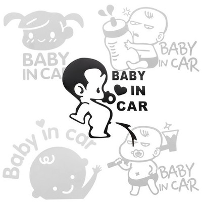 5 Pcs Warnung Sticker Autofensterabziehbilder Automobilaufkleber