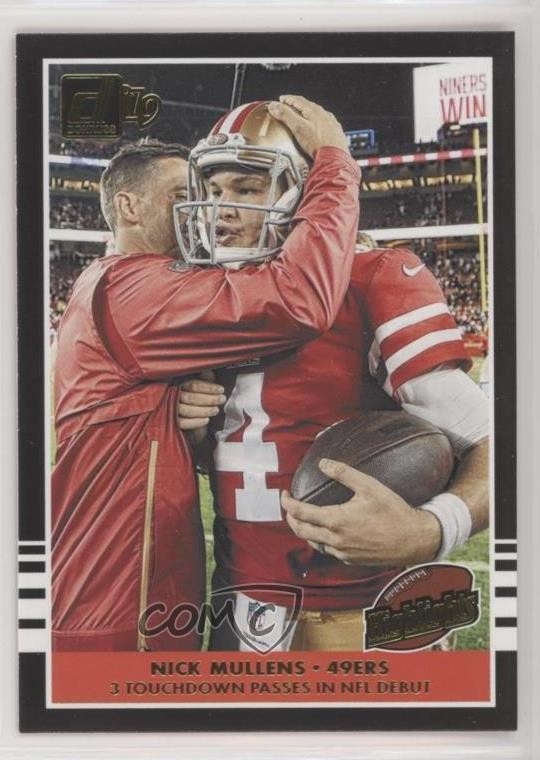 2019 Panini Donruss Highlights Nick Mullens #H-14 7l6
